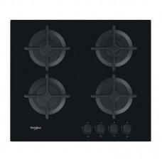 Варильна поверхна газова Whirlpool GOB616/NB 4-конф/Чавун/упр.фронт/механiчна/Італія/чорний