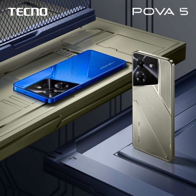 Смартфон TECNO POVA 5 (LH7n) 6.78&quot; 8/128GB, 2SIM, 6000mAh, Amber Gold