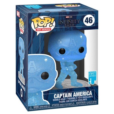 Фігурка Funko POP! Art Series Bobble Marvel Infinity Saga Captain America Blue w/Case 57614