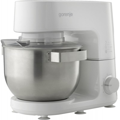 Кухонна машина Gorenje 800Вт, чаша-метал, корпус-метал, насадок-3, білий