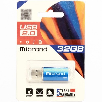 USB флеш накопитель Mibrand 32GB Cougar Blue USB 2.0 (MI2.0/CU32P1U)