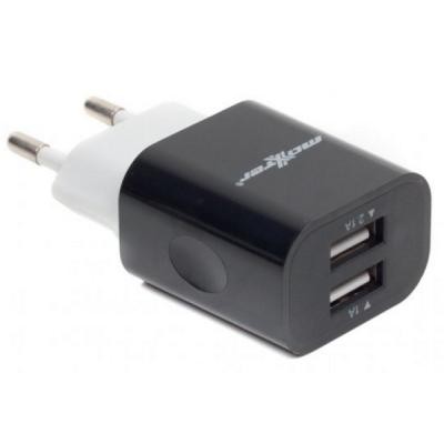 Зарядное устройство Maxxter 2 USB, 2.1A (UС-22A)