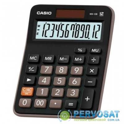 Калькулятор Casio MX-12B-W-EC черный (MX-12B-W-EC)
