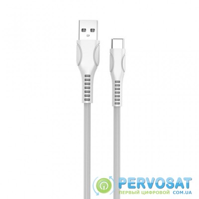 Дата кабель ColorWay USB 2.0 AM to Type-C 1.0m line-drawing white (CW-CBUC029-WH)