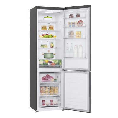 Холодильник LG з нижн. мороз., 203x60х68, холод.відд.-277л, мороз.відд.-107л, 2дв., А++, NF, інв., диспл зовн., зона св-ті, графіт