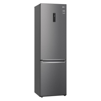 Холодильник LG з нижн. мороз., 203x60х68, холод.відд.-277л, мороз.відд.-107л, 2дв., А++, NF, інв., диспл зовн., зона св-ті, графіт