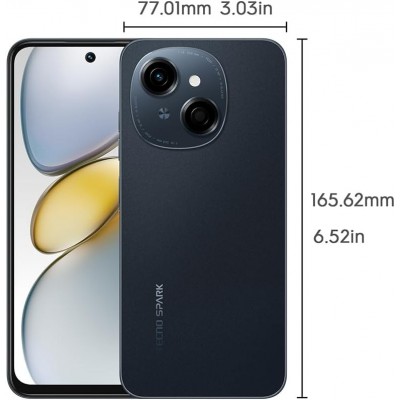 Смартфон TECNO Spark Go 1 (KL4) 6.67" 3/128ГБ, 2SIM, 5000мА•год, Startrail Black