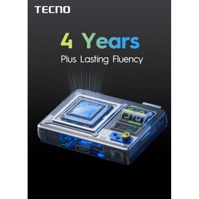 Смартфон TECNO Spark Go 1 (KL4) 6.67" 3/128ГБ, 2SIM, 5000мА•год, Startrail Black