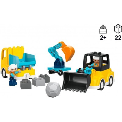 Конструктор LEGO DUPLO Town 3-в-1 Будівельна техніка