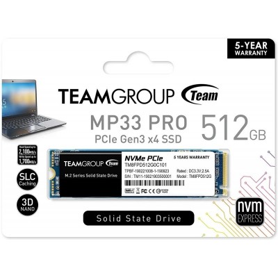 Твердотільний накопичувач SSD Team M.2 NVMe PCIe 3.0 x4 512GB MP33 PRO 2280 TLC
