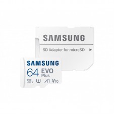 Карта пам'яті Samsung microSD 64GB C10 UHS-I R130MB/s Evo Plus + SD Карта пам'яті Samsung microSD 64GB C10 UHS-I R130MB/s Evo Plus + SD