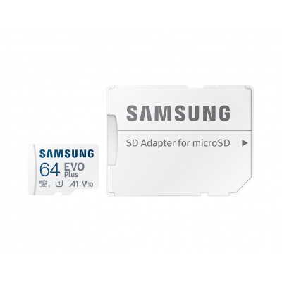 Карта пам'яті Samsung microSDXC    64GB C10 UHS-I R130MB/s Evo Plus + SD
