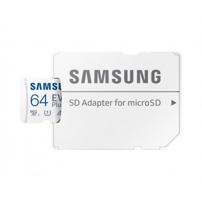 Карта пам'яті Samsung microSDXC    64GB C10 UHS-I R130MB/s Evo Plus + SD