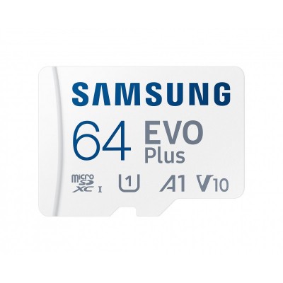 Карта пам'яті Samsung microSDXC    64GB C10 UHS-I R130MB/s Evo Plus + SD