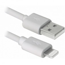 Дата кабель USB 2.0 AM to Lightning 3.0m ACH01-10BH white Defender (87466) Дата кабель USB 2.0 AM to Lightning 3.0m ACH01-10BH white Defender (87466)