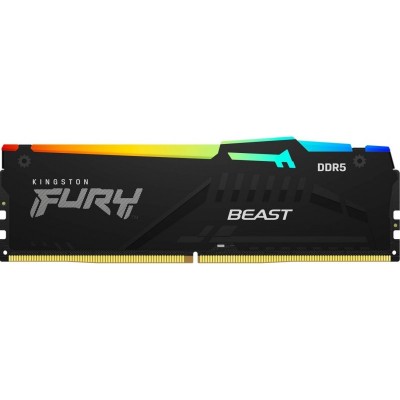 Пам'ять ПК Kingston DDR5 16GB KIT (8GBx2) 5600 FURY Beast RGB