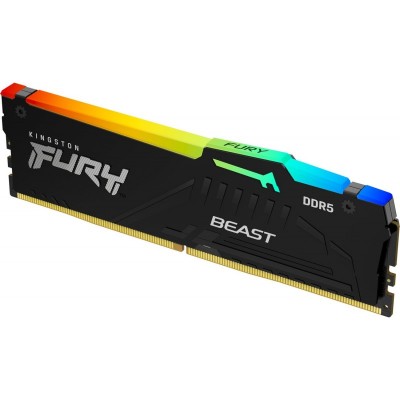 Пам'ять ПК Kingston DDR5 16GB KIT (8GBx2) 5600 FURY Beast RGB