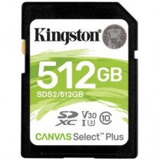 Карта пам'яті Kingston 512GB SDXC class 10 UHS-I U3 Canvas Select Plus (SDS2/512GB) Карта пам'яті Kingston 512GB SDXC class 10 UHS-I U3 Canvas Select Plus (SDS2/512GB)