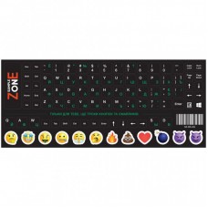 Наклейка на клавіатуру SampleZone непрозора чорна, біло-зелений (SZ-BK-GS) Наклейка на клавіатуру SampleZone непрозора чорна, біло-зелений (SZ-BK-GS)