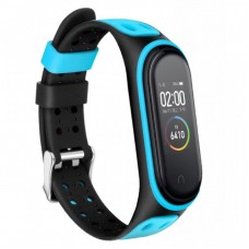 Ремінець до фітнес браслета BeCover Colour Style для Xiaomi Mi Smart Band 5 Black-Blue (705154) Ремінець до фітнес браслета BeCover Colour Style для Xiaomi Mi Smart Band 5 Black-Blue (705154)