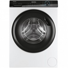 Пральна машина Haier фронтальна, 8кг, 1400, A+++, 56см, дисплей, пара, інвертор, люк чорний, прямий привід, білий