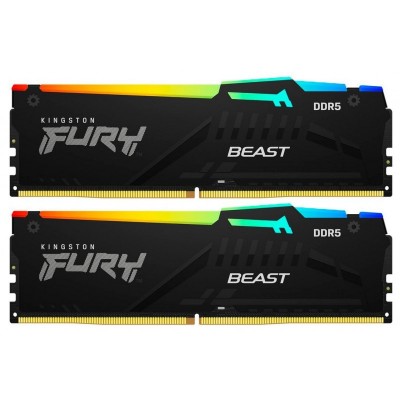 Пам'ять ПК Kingston DDR5 16GB KIT (8GBx2) 6000 FURY Beast RGB