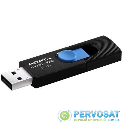 USB флеш накопитель ADATA 16GB UV320 Black/Blue USB 3.1 (AUV320-16G-RBKBL)