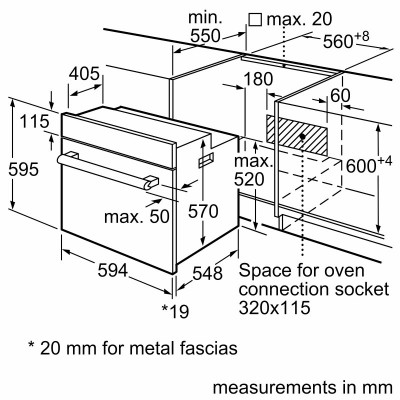 Духова шафа Bosch електрична, 66л, A, дисплей, конвекція, телескоп, чорний