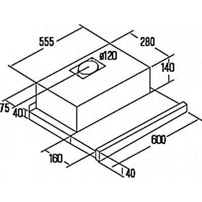 Витяжка Cata телескопічна, 60см, 360м.куб/год, TFK 6005, білий