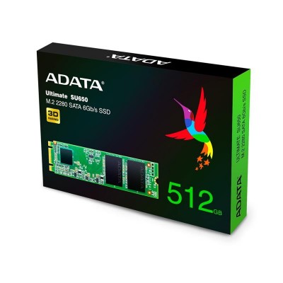 Твердотільний накопичувач SSD ADATA SATA M.2 512GB SU650 2280 3D TLC