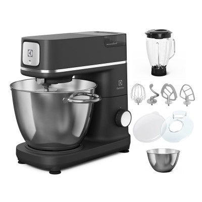 Кухонна машина Electrolux, 1200Вт, чаша-метал, корпус-метал, насадок-9, чорний