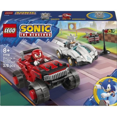 Конструктор LEGO Sonic Автомобіль Сільвера vs. монстр вантажівки Наклза Конструктор LEGO Sonic Автомобіль Сільвера vs. монстр вантажівки Наклза