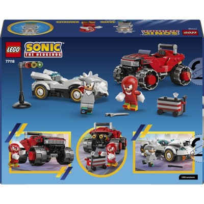 Конструктор LEGO Sonic Автомобіль Сільвера vs. монстр вантажівки Наклза Конструктор LEGO Sonic Автомобіль Сільвера vs. монстр вантажівки Наклза