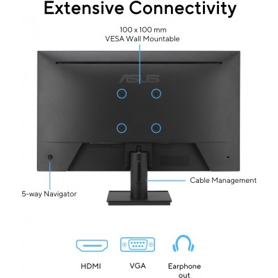 Монітор Asus 27" VA279HG D-Sub, HDMI, Audio, IPS, 120Hz, 1ms, sRGB 99%, AdaptiveSync