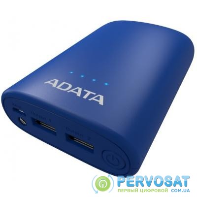 Батарея универсальная ADATA P10050V Dark Blue (10050mAh, 2*5V*2,4A max, cable Micro-USB) (AP10050V-DUSB-CDB)