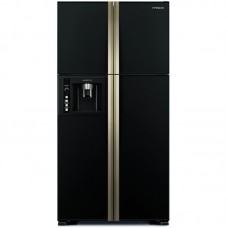 Холодильник з верхньою мороз. HITACHI R-W720FPUC1XGBK, 184х75х91см, 4 дв., Х- 426л, М- 156л, A+, NF, Інвертор, Чорне скло
