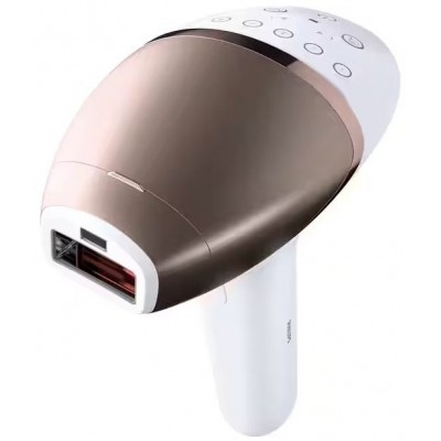 Фотоепілятор Philips Lumea IPL 9900 Series, акумуляторний , кіл-ть спалах.-450000, 2-4 см2, насадок-3, футляр, біло-золотий