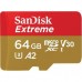 Карта памяти SANDISK 64GB microSDXC class 10 UHS-I U3 Extreme V30 (SDSQXA2-064G-GN6MA)