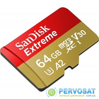 Карта памяти SANDISK 64GB microSDXC class 10 UHS-I U3 Extreme V30 (SDSQXA2-064G-GN6MA)