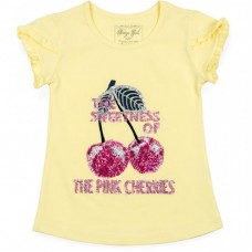Футболка дитяча Breeze з вишеньками (12856-110G-yellow) Футболка дитяча Breeze з вишеньками (12856-110G-yellow)
