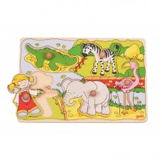 Пазл-вкладиш goki Зоопарк Пазл-вкладиш goki Зоопарк