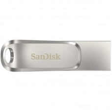Накопичувач SanDisk 64GB USB 3.1 Type-A + Type-C Dual Drive Luxe Срібний Накопичувач SanDisk 64GB USB 3.1 Type-A + Type-C Dual Drive Luxe Срібний