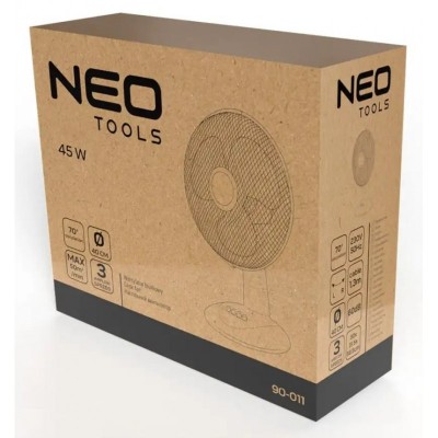Вентилятор Neo Tools настільний, 40см, 45Вт, білий