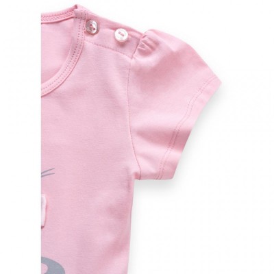 Плаття Breeze з котиками і фатіновою спідницею (8876-104G-pink-gray)
