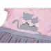 Платье Breeze с котиками и фатиновой юбкой (8876-104G-pink-gray)