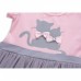 Плаття Breeze з котиками і фатіновою спідницею (8876-104G-pink-gray)