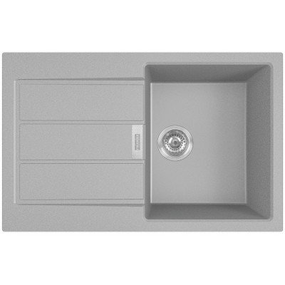 Мийка кухонна Franke Sirius, тектонайт, прямокутник, з крилом, 780х500х200мм, чаша - 1, накладна, 2 S2D 611-78 , сірий