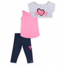 Набір дитячого одягу Breeze "LOVE" з паєток (9007-128G-pink) Набір дитячого одягу Breeze "LOVE" з паєток (9007-128G-pink)