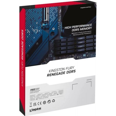 Пам'ять ПК Kingston DDR5 32GB KIT (16GBx2) 6800 FURY Renegade XMP Срібний