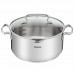 Каструля Tefal DUETTO, 5л, з кришкою, нержавіюча сталь, скло